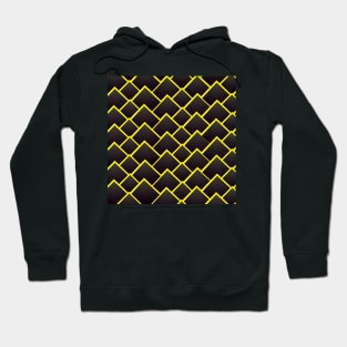 Black gold dragon scale textur Hoodie